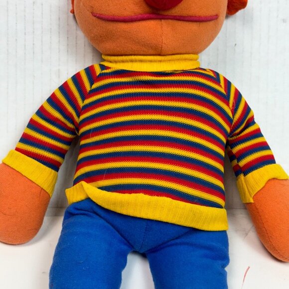 70's Vintage Knickerbocker Ernie Sesame Street Muppet 13" Plush Stuffed Toy - Picture 9 of 12